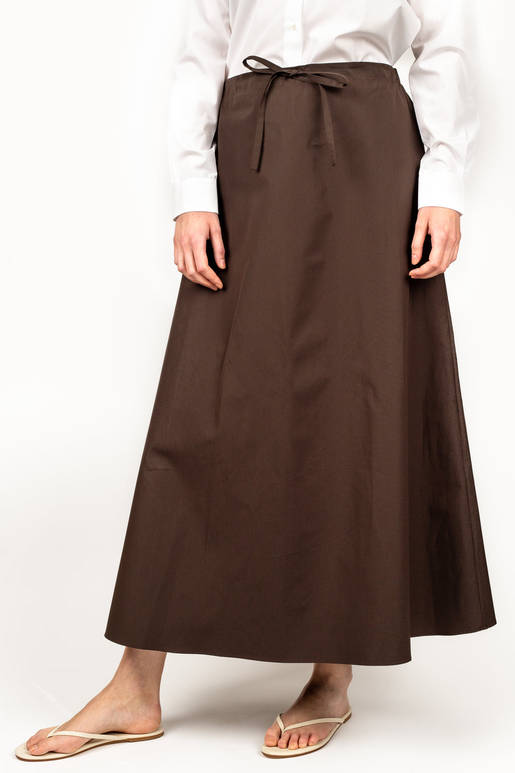 The Long Skirt Brown Cotton